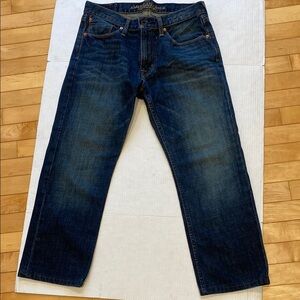 American Eagle Outfitters Dark Blue Straight leg relaxed fit Jeans Size 31/30